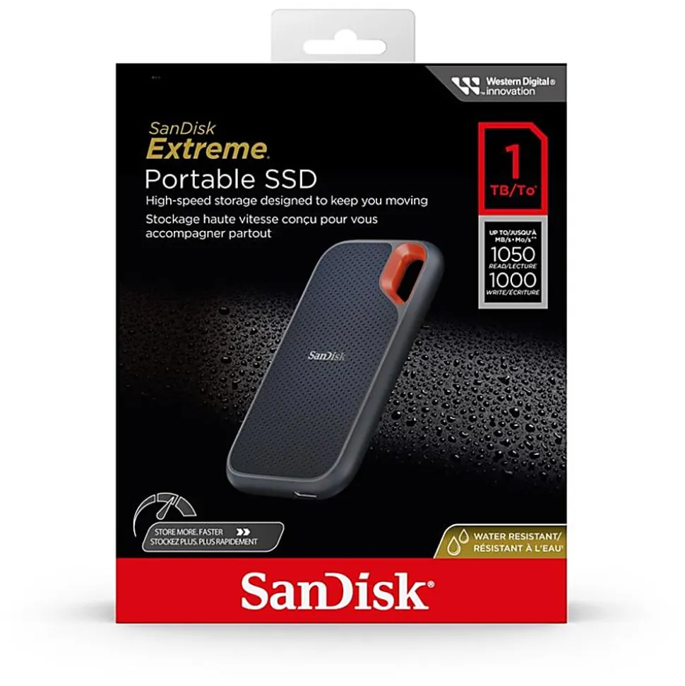 SanDisk® Extreme® Portable SSD, 1TB, Black