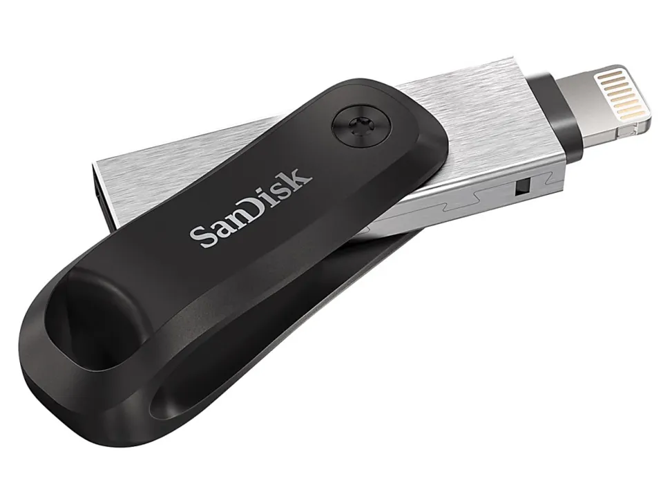 SanDisk® iXpand Mobile Storage Flash Drive, 128GB, Silver