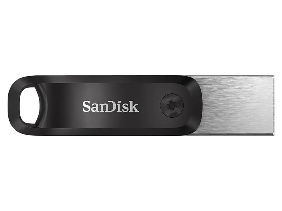 SanDisk® iXpand™ USB 3.0 Flash Drive Go, 256GB, Black/Silver