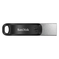 SanDisk® iXpand™ USB 3.0 Flash Drive Go, 256GB, Black/Silver