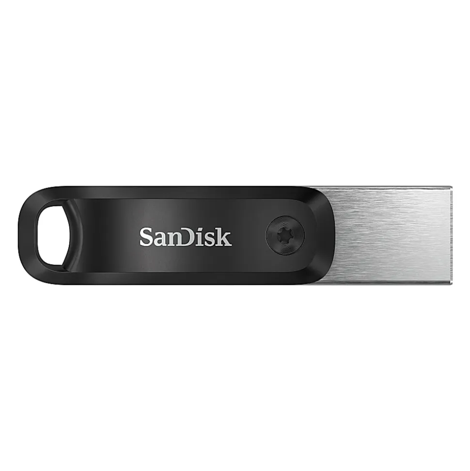 SanDisk® iXpand™ USB 3.0 Flash Drive Go, 256GB, Black/Silver