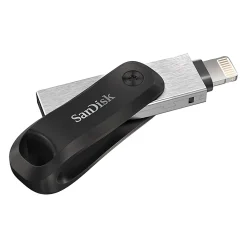 SanDisk® iXpand™ USB 3.0 Flash Drive Go, 256GB, Black/Silver