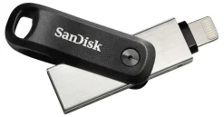 SanDisk® iXpand USB 3.0/Lightning Flash Drive, 64GB, Silver