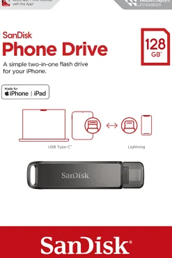 SanDisk Phone Drive, 128 GB, Black