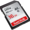SanDisk Ultra 16 GB Class 10/UHS-I SDHC - 80 MB/s Read - 10 Year Warranty