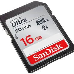 SanDisk Ultra 16 GB Class 10/UHS-I SDHC - 80 MB/s Read - 10 Year Warranty