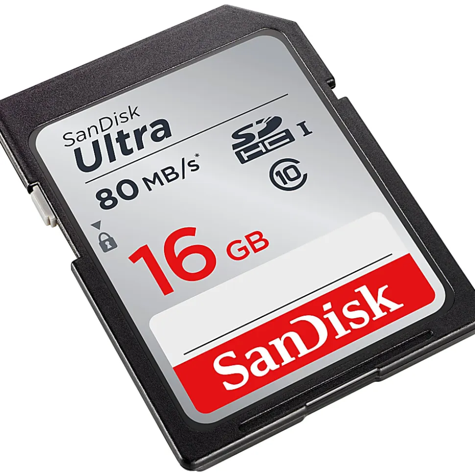 SanDisk Ultra 16 GB Class 10/UHS-I SDHC - 80 MB/s Read - 10 Year Warranty