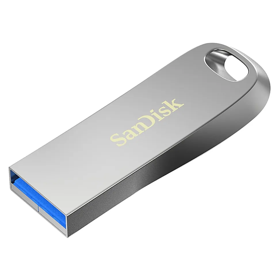 SanDisk® Ultra Luxe USB 3.2 Flash Drive, 512GB, Silver