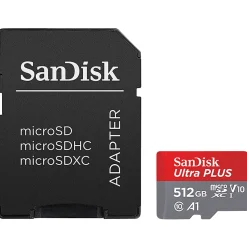 SanDisk Ultra® PLUS 160MB/s MicroSDXC™ Memory Card, 512GB, SDSQUBL-512G-AN6IA