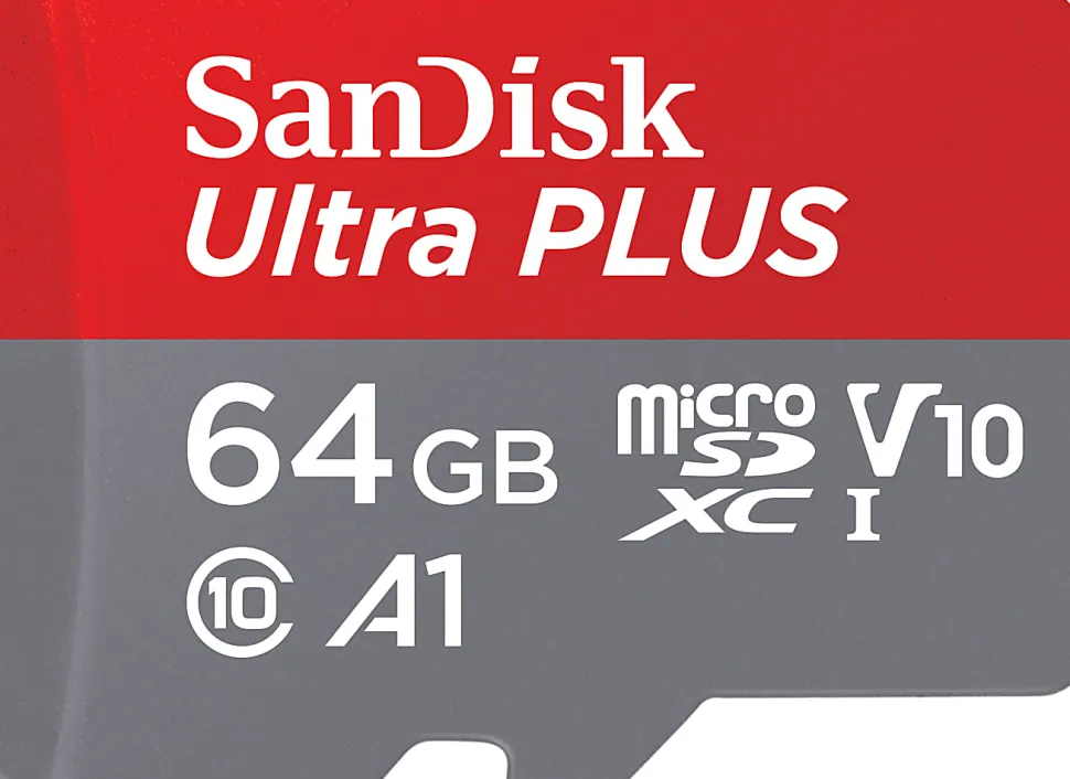 SanDisk® Ultra PLUS microSD Memory Card, 64GB