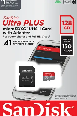 SanDisk Ultra® PLUS microSD™ Memory Card, 128GB