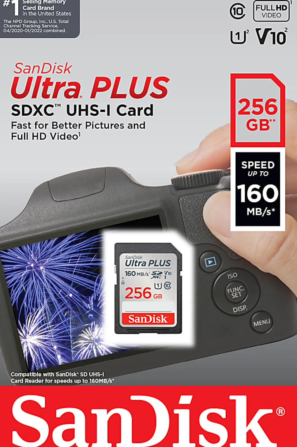 SanDisk® Ultra® PLUS SDXC™ Memory Card, 256GB