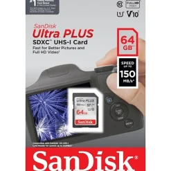 SanDisk Ultra® PLUS SDXC™ UHS-I Card, 64GB