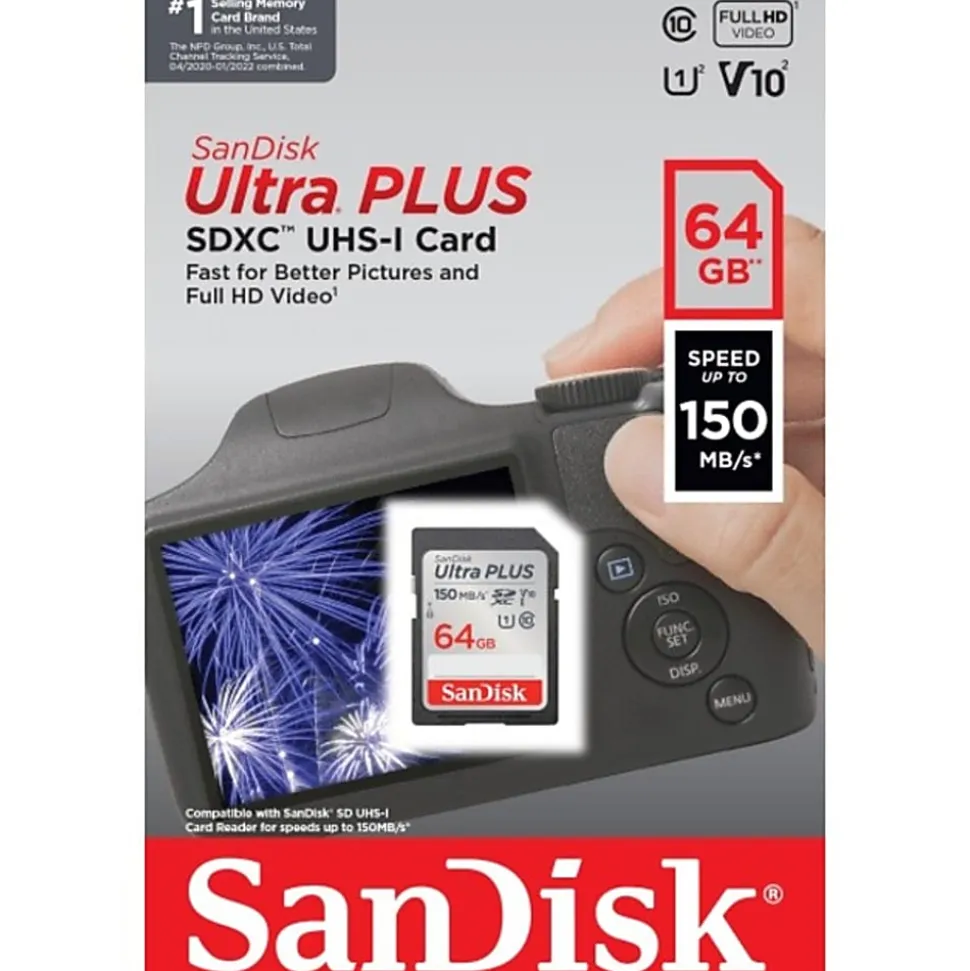 SanDisk Ultra® PLUS SDXC™ UHS-I Card, 64GB