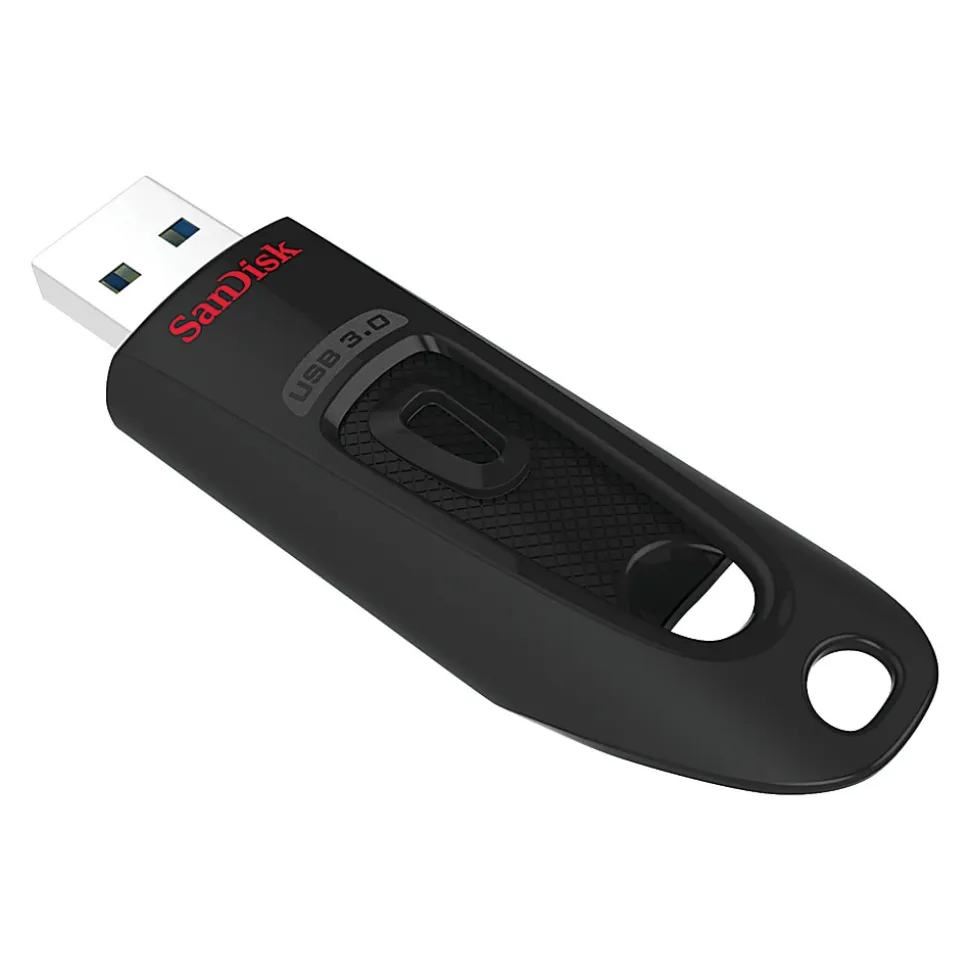 SanDisk® Ultra® USB 3.0 Flash Drive, 128GB, Black