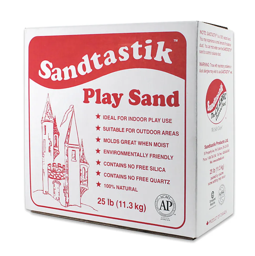 Sandtastik® Play Sand, 25 lb, Sparkling White, Pack Of 2