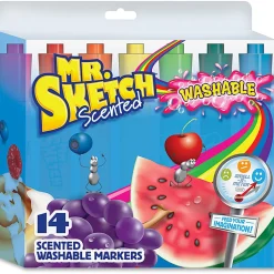 Sanford Mr. Sketch Scented Markers, Chisel Point, Assorted, Pack Of 14