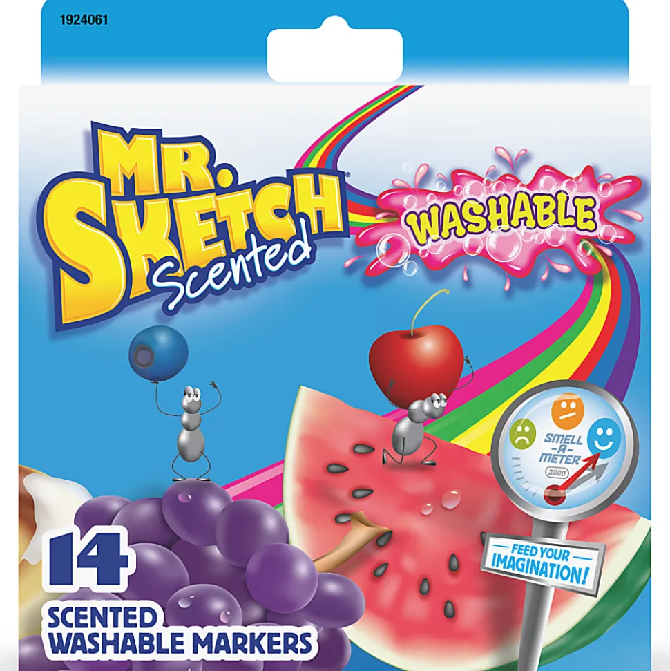 Sanford Mr. Sketch Scented Markers, Chisel Point, Assorted, Pack Of 14