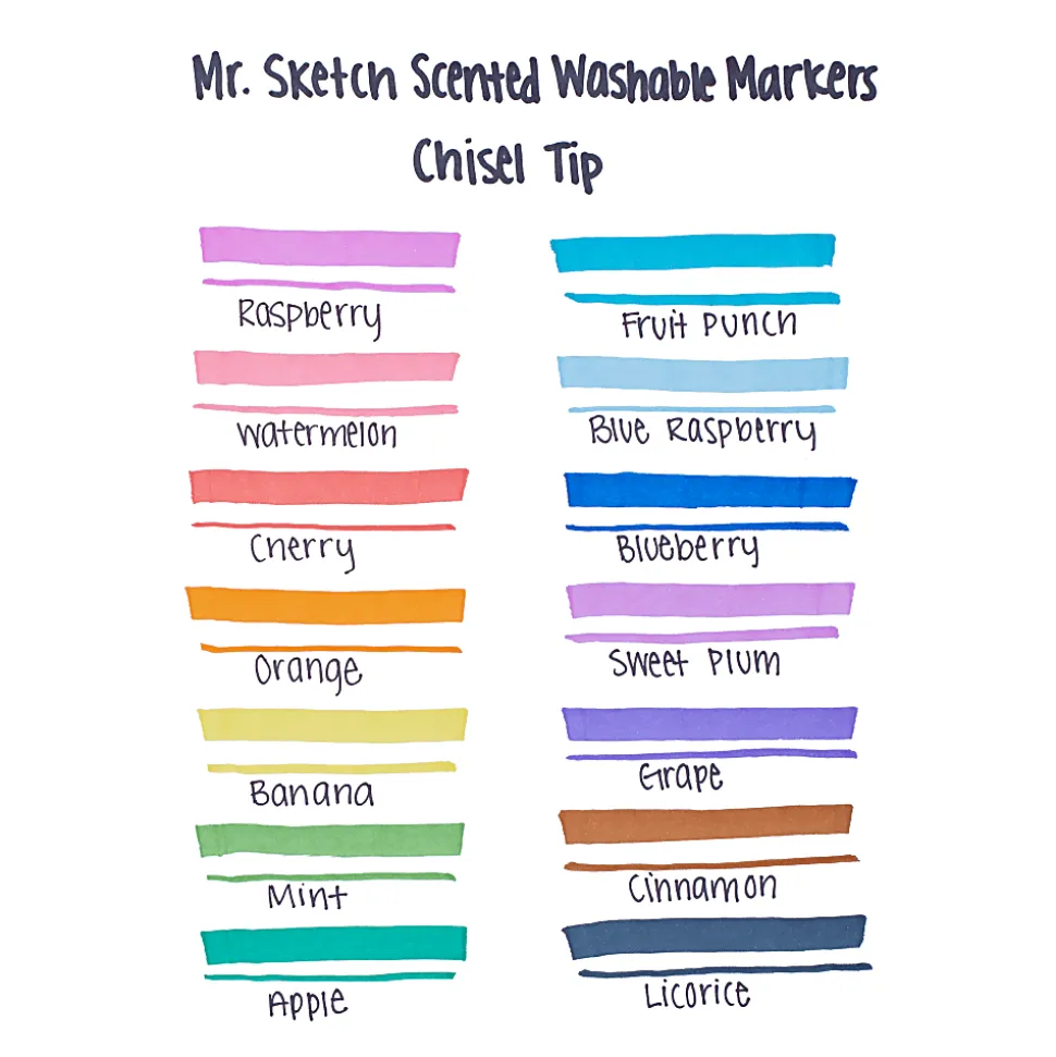 Sanford Mr. Sketch Scented Markers, Chisel Point, Assorted, Pack Of 14