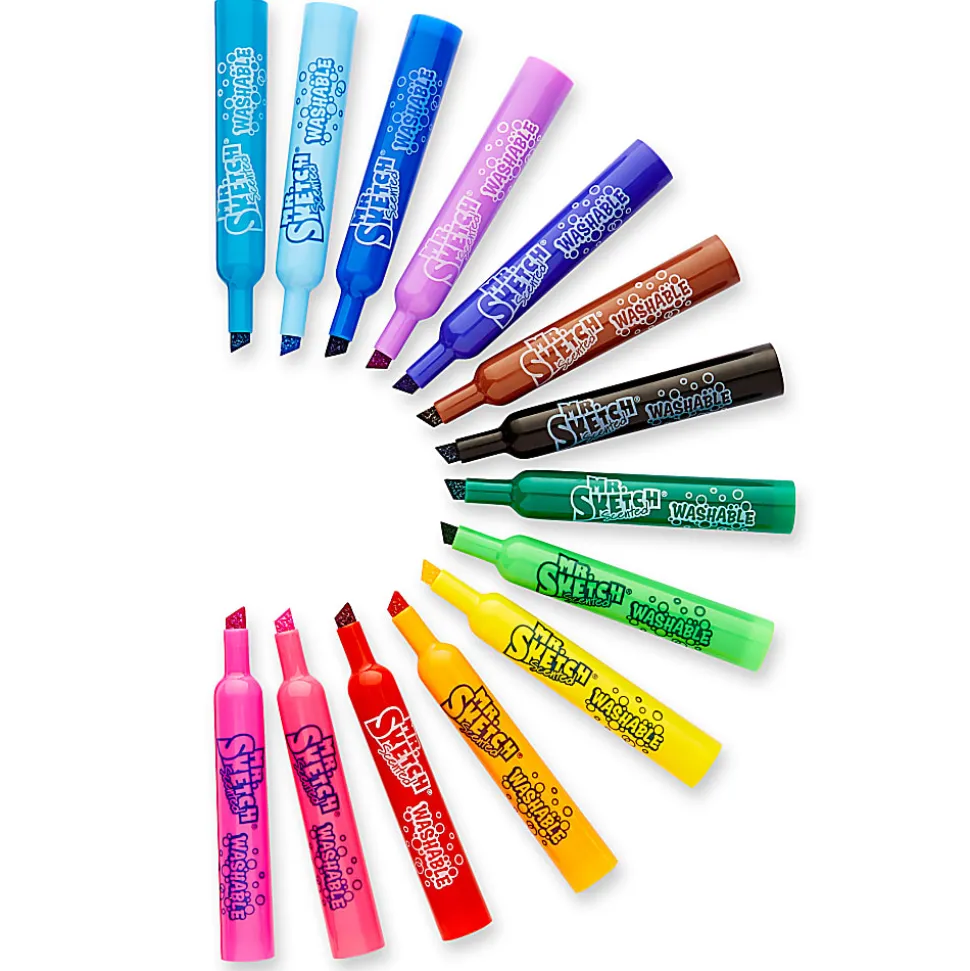Sanford Mr. Sketch Scented Markers, Chisel Point, Assorted, Pack Of 14