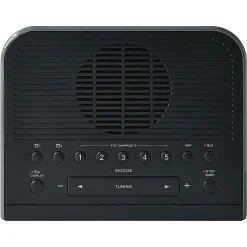 Sangean RCR-5BK AM/FM Digital Tuning Clock Radio, 2-1/4”H x 6-13/16”W x 5-5/8”D