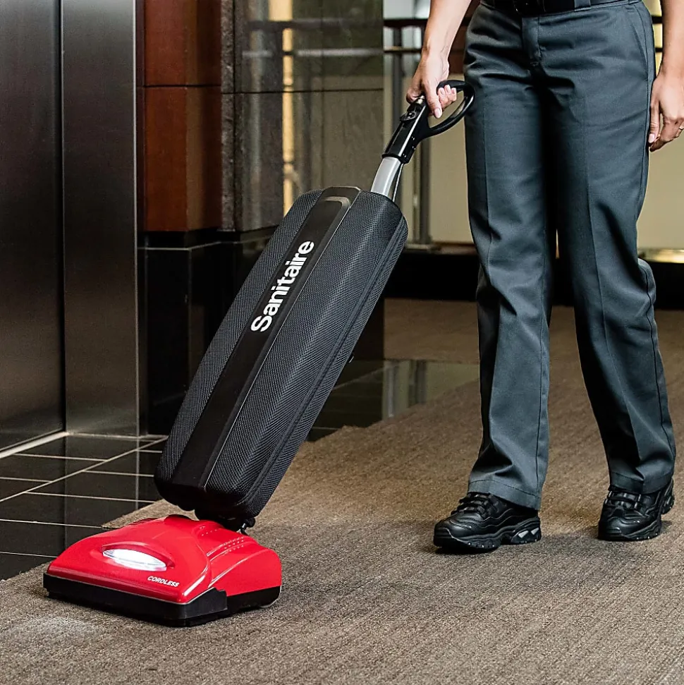 Sanitaire QUICKBOOST Cordless Commercial Upright Vacuum, Black