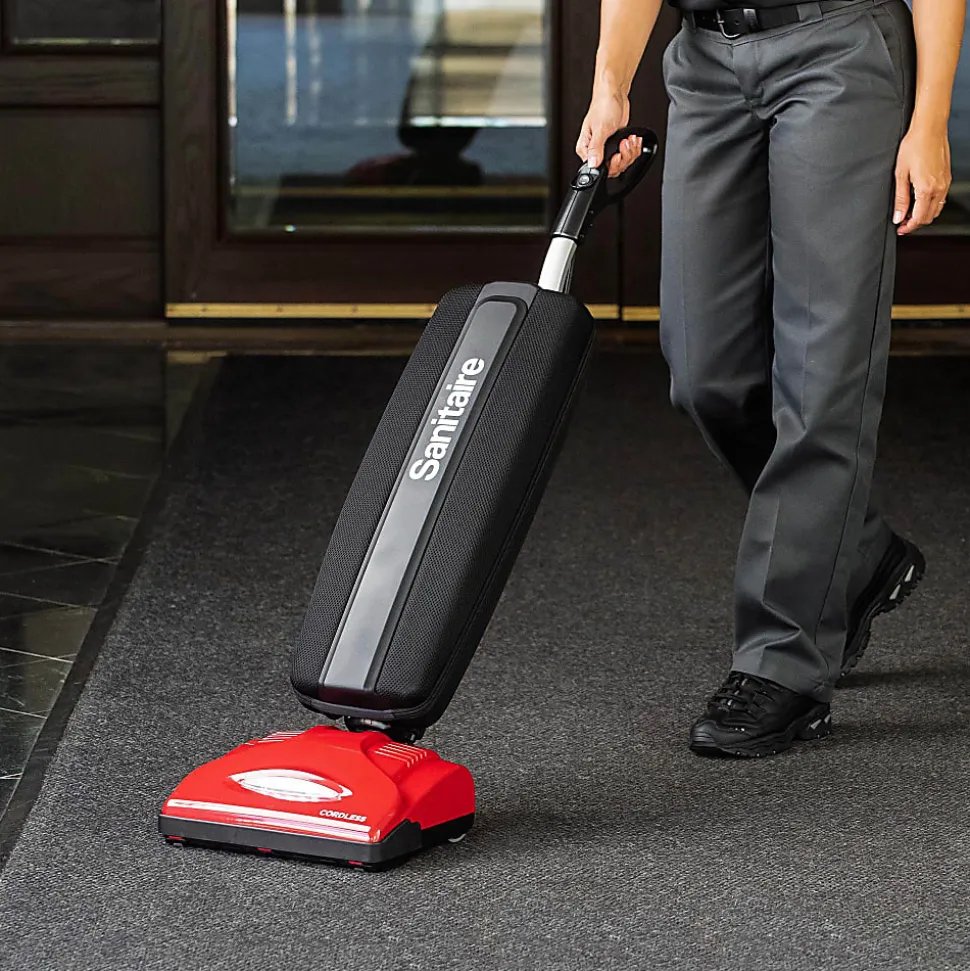Sanitaire QUICKBOOST Cordless Commercial Upright Vacuum, Black