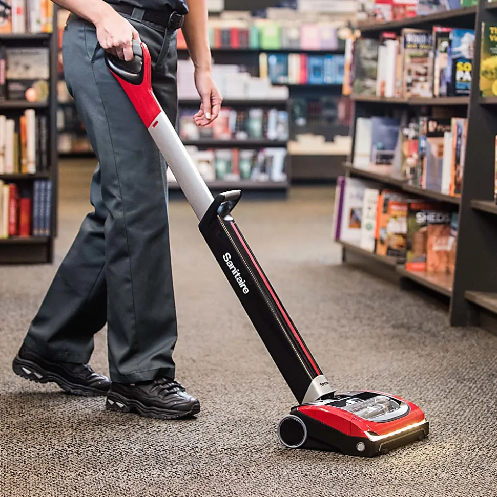 Sanitaire TRACER Cordless Commercial Stick Vacuum, Red/Black