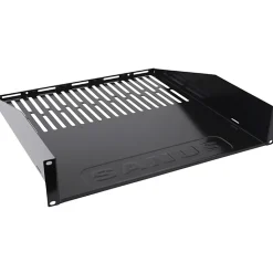 Sanus Component Series AV Rack Shelf - 2RU Vented Rack Shelf - Black - - CASH22B1