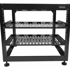 Sanus Component Series AV Rack - 10RU Open Frame Network Rack - 26in - Black - - CFR1610B1