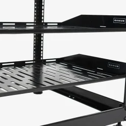 Sanus Component Series AV Rack - 10RU Open Frame Network Rack - 26in - Black - - CFR1610B1