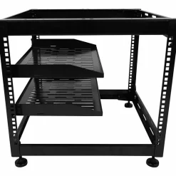 Sanus Component Series AV Rack - 10RU Open Frame Network Rack - 26in - Black - - CFR1610B1