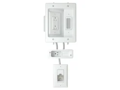 Sanus WSIWPSB1 - Wall mount plate kit - ultimate, for mounted TV and soundbar - in-wall mountable - power NEMA 5-15R x 3, power NEMA 5-15P