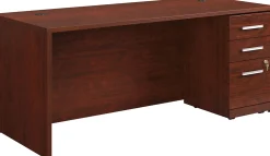 Sauder® Affirm Collection Executive Desk With 3-Drawer Mobile Pedestal File, 72"W x 30"D, Classic Cherry