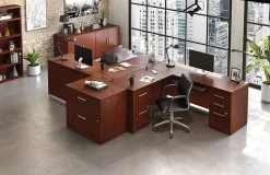 Sauder® Affirm Collection Executive Desk With 3-Drawer Mobile Pedestal File, 72