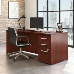 Sauder® Affirm Collection Executive Desk With 3-Drawer Mobile Pedestal File, 72