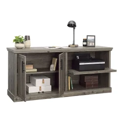Sauder® Aspen Post 65"W Credenza Computer Desk, Pebble Pine
