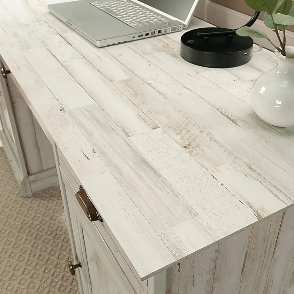 Sauder® Barrister Lane 59”W Executive Computer Desk, White Plank