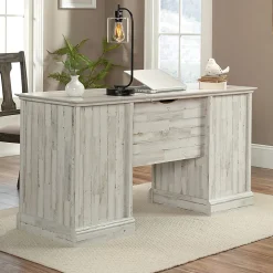 Sauder® Barrister Lane 59”W Executive Computer Desk, White Plank