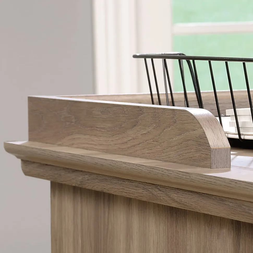 Sauder® Barrister Lane 69"W L-Shaped Computer Desk, Salt Oak