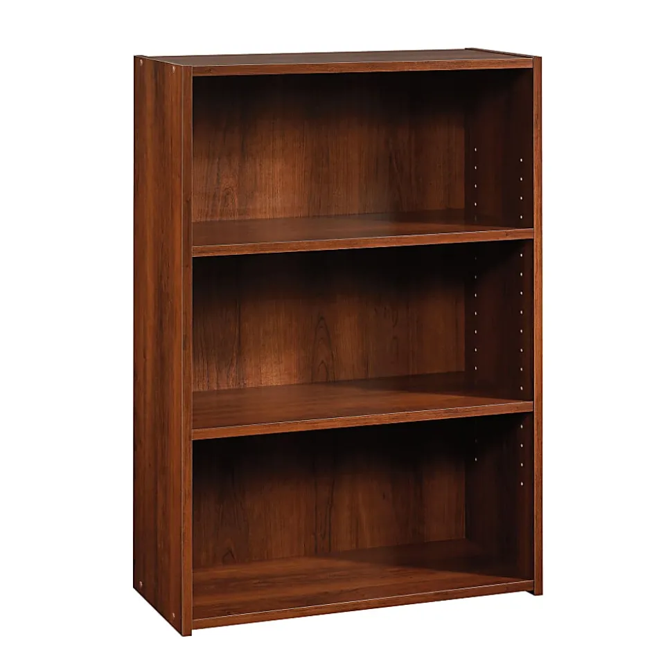 Sauder® Beginnings 35 5/16"H 3-Shelf Transitional Bookcase, Cherry/Medium Finish, Standard Delivery