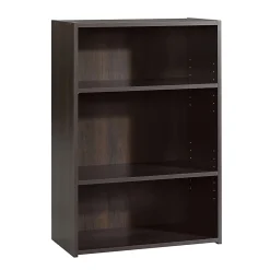 Sauder® Beginnings 35 5/16"H 3-Shelf Transitional Bookcase, Red/Dark Finish, Standard Delivery
