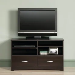 Sauder® Beginnings TV Stand For 46" TVs, 24-1/8"H x 41-5/8"W x 16-1/8"D, Cinnamon Cherry