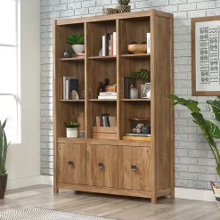 SauderĀ® Cannery Bridge Storage Wall, 72"H x 48-1/4"W x 15-5/8"D, Sindoori Mango