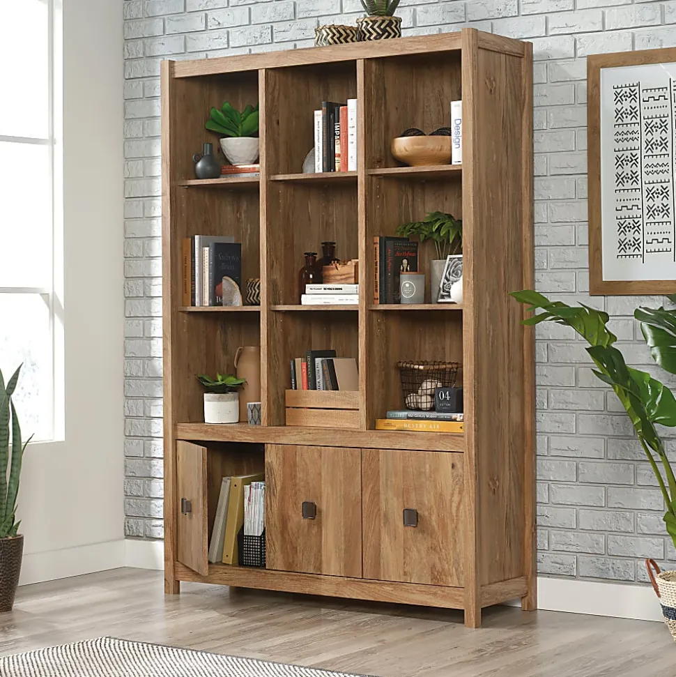 Sauder® Cannery Bridge Storage Wall, 72"H x 48-1/4"W x 15-5/8"D, Sindoori Mango