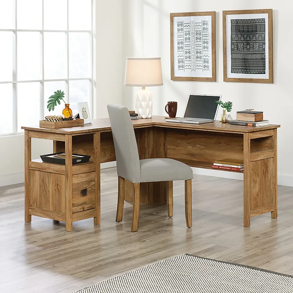 Sauder® Cannery Bridge 59"W L-Shaped Corner Desk, Sindoori Mango