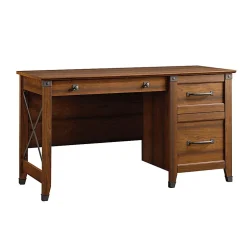 SauderĀ® Carson Forge 54"W Computer Desk, Washington Cherry