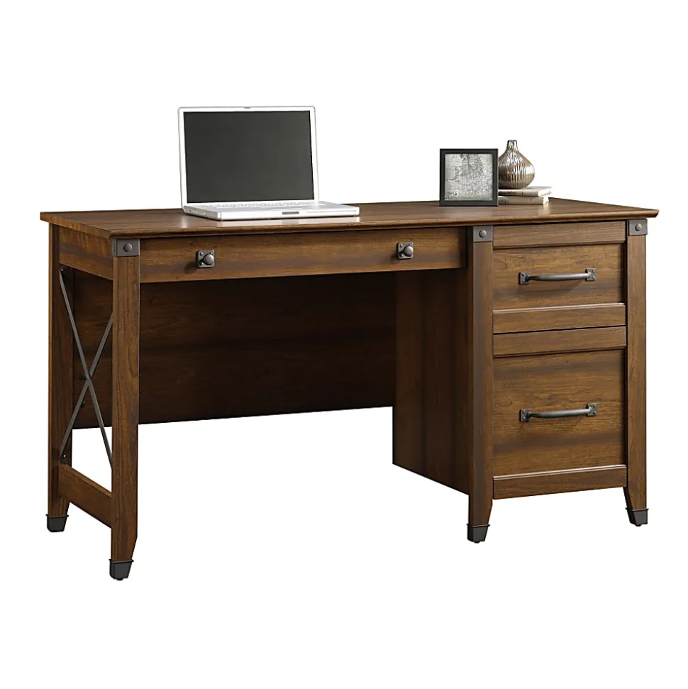 Sauder® Carson Forge 54"W Computer Desk, Washington Cherry