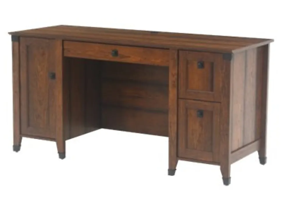 Sauder® Carson Forge 60"W Computer Desk, Washington Cherry