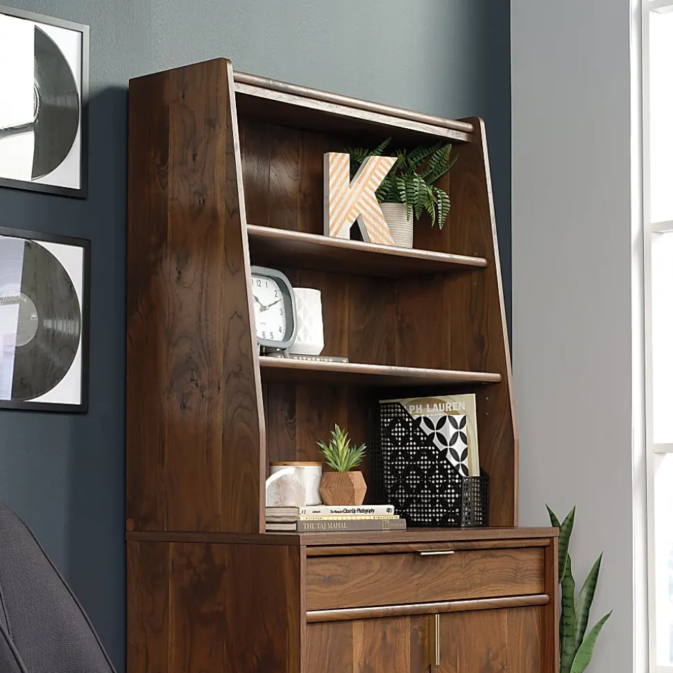 Sauder® Clifford Place Library Hutch, Grand Walnut